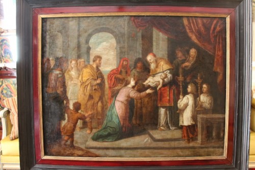 Tableaux et dessins Tableaux XVIIe siècle - La présentation au temple - École italienne du XVIIe siècle