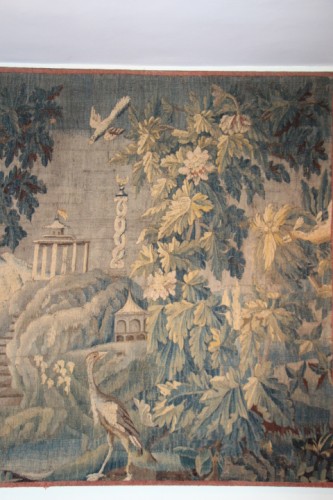 Verdure aux oiseaux et architecture - Tapisserie XVIIe siècle - Tapisserie & Tapis Style Louis XIII