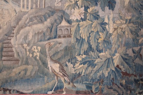 Louis XIII - Verdure aux oiseaux et architecture - Tapisserie XVIIe siècle