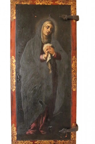 Vierge sur porte de cabinet, Italie fin du XVIe siècle