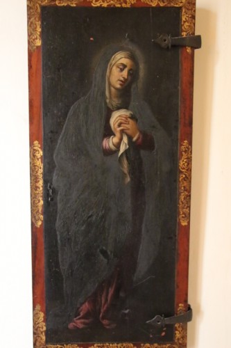 Vierge sur porte de cabinet, Italie fin du XVIe siècle - Renaissance