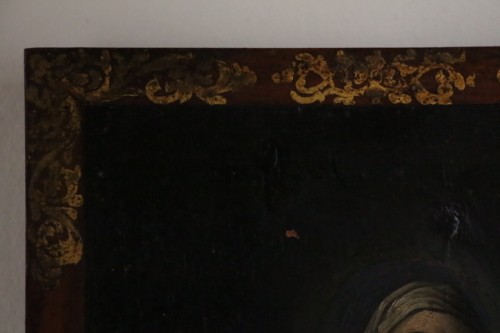 Antiquités - Vierge sur porte de cabinet, Italie fin du XVIe siècle