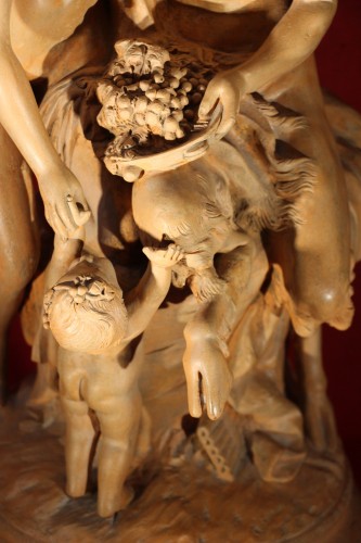 Sculpture Sculpture en Terre cuite - Nymphe et Faune d'après Clodion, début du XIXe siècle