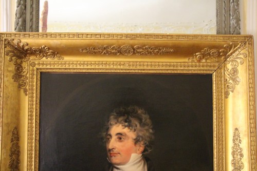 Antiquités - Portrait d'aristocrate, École anglaise début XIXe siècle, suiveur de Thomas Lawrence
