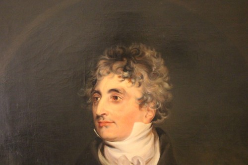 Antiquités - Portrait d'aristocrate, École anglaise début XIXe siècle, suiveur de Thomas Lawrence