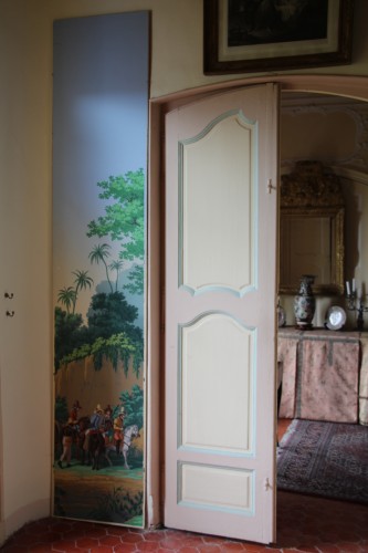 Vue du Brésil - Lé de papier peint vers 1830 de la Manufacture Zuber & Cie à Rixheim - Objet de décoration Style Restauration - Charles X