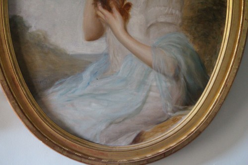 XXe siècle - "La très belle", portrait de la baronne de Vaughan - Gabriel Hervé (1868-?)