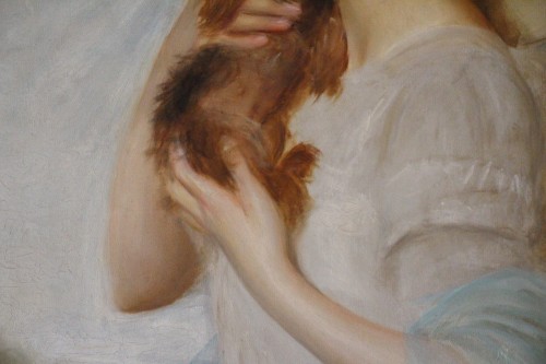 Art nouveau - "La très belle", portrait de la baronne de Vaughan - Gabriel Hervé (1868-?)