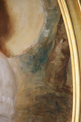 Antiquités - "La très belle", portrait de la baronne de Vaughan - Gabriel Hervé (1868-?)
