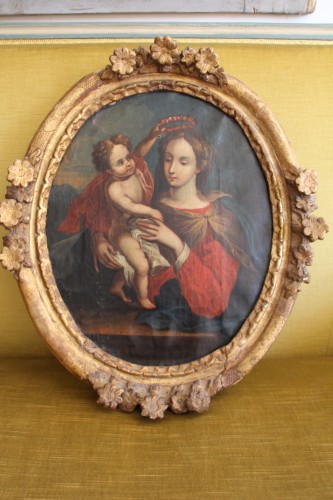 Tableaux et dessins Tableaux XVIIe siècle - Vierge à l'enfant - École provençale du XVIIe