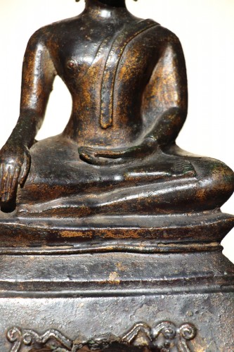 Bouddha en bronze "les Mudrà" - Chine XVIIe siècle - Didascalies