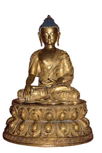 Bouddha en bronze doré, Tibet fin XIXe siècle