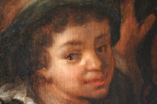 Antiquités - Trois enfants - École espagnole du XVIIe siècle