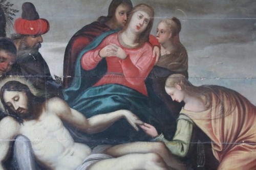 La Déposition du Christ, école italienne du XVIe siècle - Tableaux et dessins Style Renaissance
