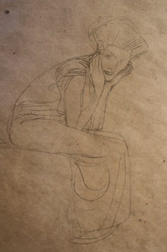 Tableaux et dessins Dessin, Aquarelle & Pastel - Gustav KLIMT (1862-1918) - Femme assise