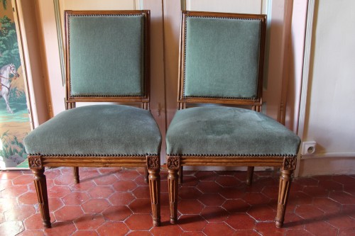 Sièges Chaise - Paire de chaises "coin-de-feu", estampillée J. CHARTIER