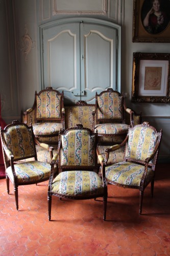 Salon d'époque Louis XVI - Sièges Style Louis XVI