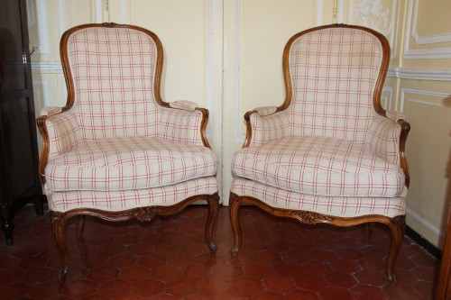 Sièges Fauteuil & Bergère - Paire de bergères Louis XV