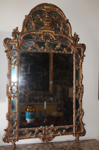 Large Louis XV mirror   - Mirrors, Trumeau Style Louis XV