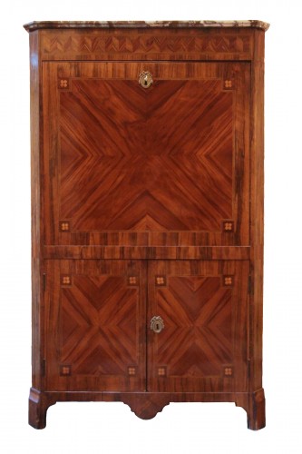 Louis XVI period secretary in wood veneer 