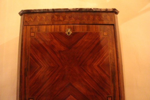 Louis XVI period secretary in wood veneer  - 