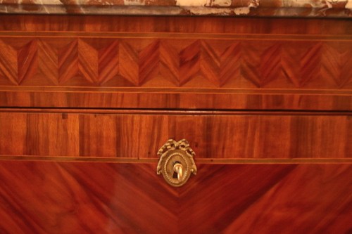 Louis XVI - Louis XVI period secretary in wood veneer 