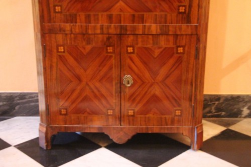 Antiquités - Louis XVI period secretary in wood veneer 