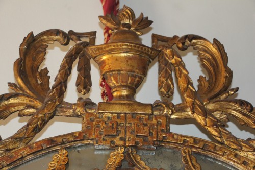 Louis XVI - Grand miroir à parecloses, Angleterre XVIIIe siècle