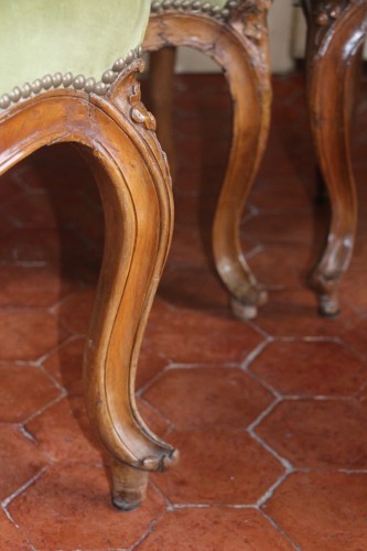 Antiquités - Suite de six chaises, Turin Italie vers 1745