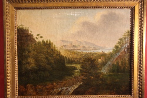 Tableaux et dessins Tableaux XVIIIe siècle - Jean-Antoine Constantin (1756 - 1844) - Vue de Marseille, daté 1789