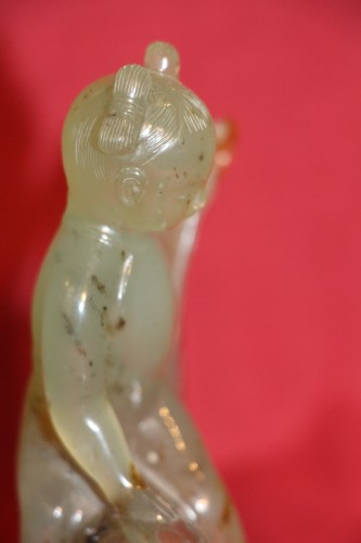 Louis-Philippe - Child and fish in jade, China 19th century