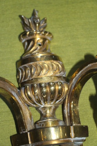 Paire d'appliques en bronze doré à Tête de bélier, premier quart du XIXe - Empire