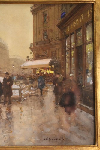 Paintings & Drawings  - The Grand Boulevards, Paris 1845 - Luigi Loir (181845-1916)