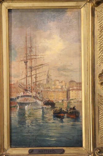 Paintings & Drawings  - Port of Marseille - Louis Nattero (1870-1915)