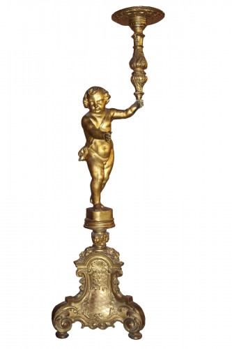 Porte torchère en bois doré, Provence époque de la Régence