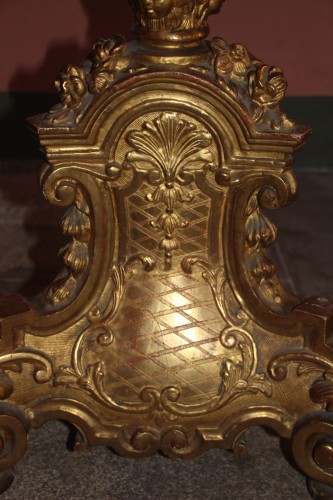 Porte torchère en bois doré, Provence époque de la Régence - Régence