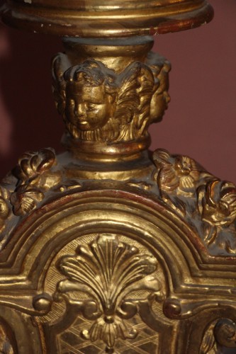 French Regence - Gilded wood torch holder, Provence french Regence period