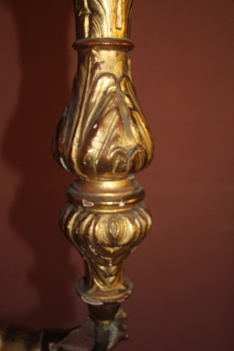 Antiquités - Gilded wood torch holder, Provence french Regence period