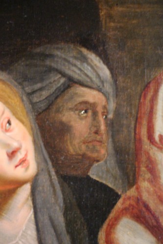 Tableaux et dessins Tableaux XVIIe siècle - L'arrivée des femmes au tombeau, école de Rubens XVIIe siècle