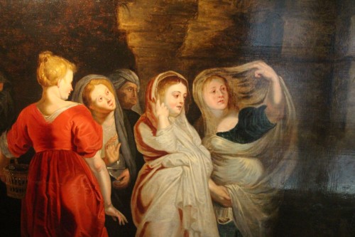 Louis XIII - L'arrivée des femmes au tombeau, école de Rubens XVIIe siècle
