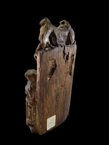 XIe au XVe siècle - Sculpture en chêne, discussion théologique - Bruxelles fin du XVe siècle