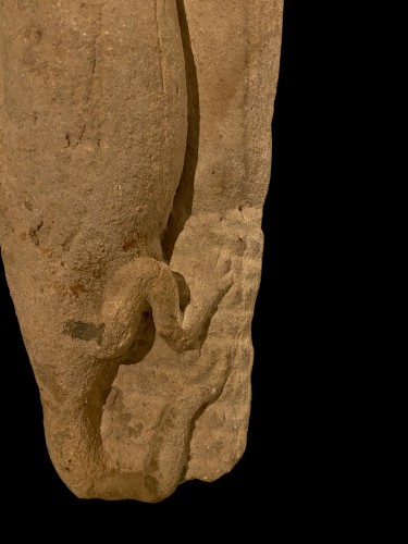 11th to 15th century - Fragment in sandstone, part of a door frame - Italy (Lucca?) 13th century
