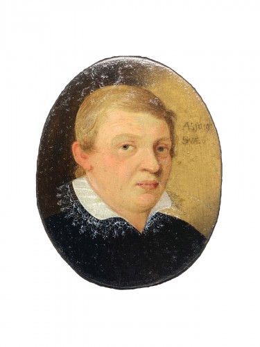 Portrait miniature d'un jeune homme, daté de 1610 