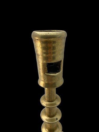 Religious Antiques  - Copper alloy Gothic Candlestick - 15th Century 