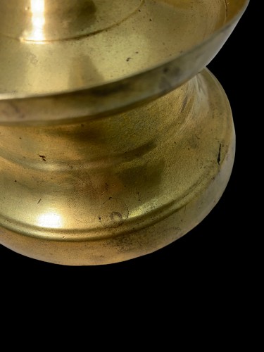 Antiquités - Copper alloy Gothic Candlestick - 15th Century 