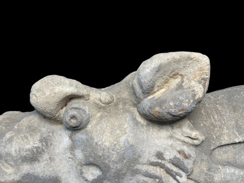 Middle age - Sandstone Gargouille - 14th century (Flanders)