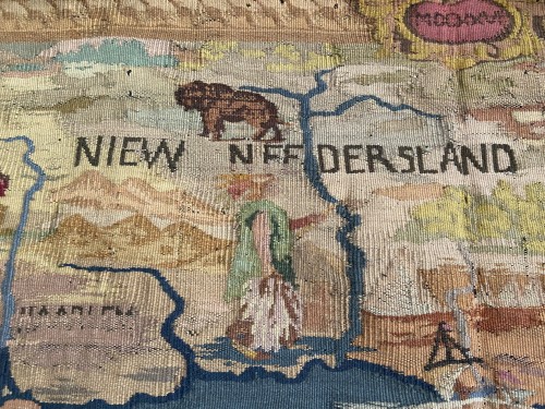  - Tapestry (circa 1890-1920) with the map of America