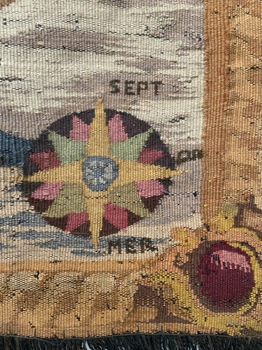 Antiquités - Tapestry (circa 1890-1920) with the map of America