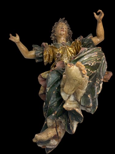 XVIIe siècle - Sculpture Baroque en bois polychromé,  cercle de Martin Zürn