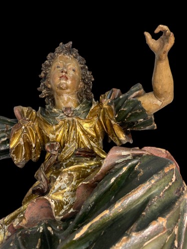 Wooden sculpture (polychrome) - Baroque - from the circle of Martin Zürn - 